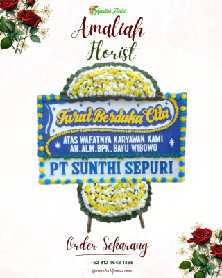 Papan Bunga Duka di Amen